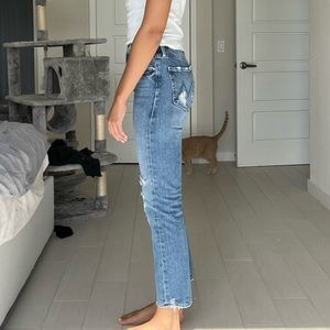 Super cute MOTHER distressed jeans.